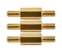 M3 H5.5xM4 Tornillos espaciadores de pilares de cobre hexagonales de doble cabeza Separador roscado PCB Computadora PC Placa base Espaciador 5 piezas-30 piezas(25mm(5Pcs),M3x6 (Thread 6mm))