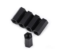 M3 Hembra a M3 Hembra Separador Hexagonal 10mm Nailon Negro - 100 Unidades Espaciador Roscado de Soporte para Electrónica y Montaje