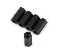 M3 Hex Standoffs 100Pcs Black Nylon PA66 | Female Threaded Spacer for PCB Circuit Boards/Electronics | Solution Alkali Tolerance & Transmission Interference Protection (M3*15)