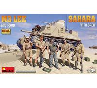 Miniart 35274-1 :3 5 M3 Lee Mediados Prod. Sahara W/ Tripulación - Nuevo