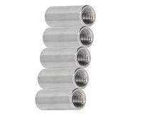 M3 M4 M5 M6 304 Extensión de acero inoxidable Espesar Tuerca de acoplamiento redonda Conector Tuerca de manga de junta 5 piezas 5pcs M6*10 * 13.5