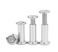 M3 M4 M5 M6 304 hexagonal de acero inoxidable cabeza plana borde chaflán bloqueo férula tornillos pernos y tuercas conjunto for muebles(M4x45mm 20sets)
