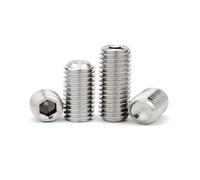 M3 M4 M5 M6 M7 M8 M10 M12 rosca fina DIN916 negro 12,9 acero hexagonal Allen Cup Point Grub tornillo sin cabeza