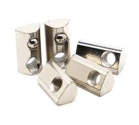 M3 M4 M5 M6 M8 adecuado for 2020 3030 4040 4545 tuerca de resorte en forma de T enrollable elástica semicircular con ranura de perfil de aluminio(45s M6 10pcs)