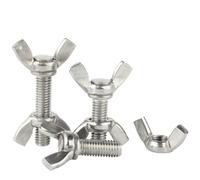 M3 M4 M5 M6 M8 M10 304 Stainless Steel Butterfly Bolt & Wing Nut Set Thumb Screw Claw Hand Tighten Screws