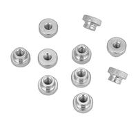 M3 M4 M5 M6 M8 M10 Acero al carbono niquelado a mano Apriete las tuercas moleteadas del pulgar con las tuercas(M3（10pcs）)