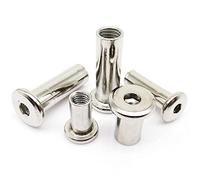 M3 M4 M5 M6 M8 M10 Acero inoxidable 304 Hexágono plano grande Cabeza hueca hexagonal Muebles Remache Conector Insertar Junta Manguito Tuerca ciega-18 mm de longitud, M8 5 piezas