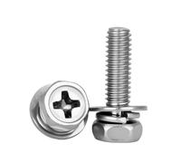 M3 M4 M5 M6 M8 M10 cabeza hexagonal empotrada en cruz con arandela Sem tornillo de acero inoxidable métrico tres hilos combinados(20mm (5pcs),M10)