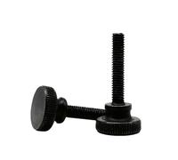 M3 M4 M5 M6 M8 M10 DIN464 GB834 moleteado negro cabeza de paso alto apretar a mano tornillo de pulgar perno cortina pared vidrio ajustar tornillo de pulgar(45mm,M6 (2pcs))