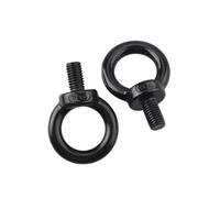 M3 M4 M5 M6 M8 M10 M12 M14 M16 M18 M20 M24 negro 304 anillo de acero inoxidable cáncamo de elevación tornillos de ojo de elevación marinos perno de anillo(M12X20 2PCS)