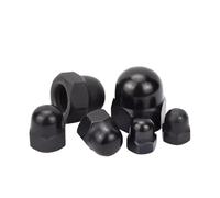 M3 M4 M5 M6 M8 M10 M12 M14 M16 M18 M20 Negro 304 Tuercas de bellota de acero inoxidable Tuercas de tapa de cúpula decorativas Tuercas ciegas(M6-3pcs)