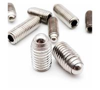 M3 M4 M5 M6 M8 M10 M12 M16 A2-70 304 Stainless steel Hex Hexagon Socket Spring Ball Plunger Grub Point Set Screw Bolt(10mm,M4 10pcs)