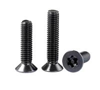M3 M4 M5 M6 Torx cabeza avellanada plana acero inoxidable negro con pasador tornillo de seguridad a prueba de manipulaciones 10 Uds, 10 piezas, M4x20mm