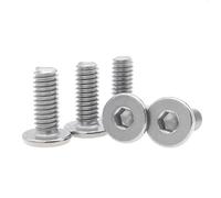 M3/M4 titanio hexagonal cabeza redonda grande ultrafina máquina perno cabeza plana tornillo 10 piezas, 10 piezas, M3x8mm