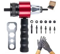 M3-M8 Electric Rivet Gun Adapter Kit, Adapter Set For Electric Rivet Guns, Electric Nut Gun Adapter for Automotive Diy & Metalworking Furniture Instrument (M3-M10)