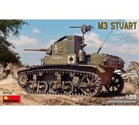 M3 Stuart. Early Prod. Tank 1 :3 5 Plástico Modelo Kit Miniart