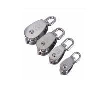 (m32)Polea de acero inoxidable M15/M20 M25 M32 M50 Juego de poleas de elevación con cable giratorio de una sola