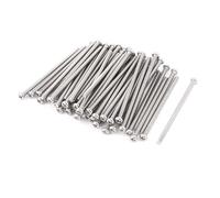 sourcing map Tornillos de cabeza plana Phillips de acero inoxidable 304 M3 x 60 mm Perno 60 piezas