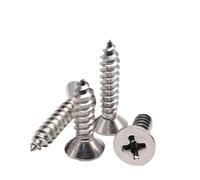 M4.8 M5.5 M6.3 8/10-22-30mm Cross Flat Countersunk Head Screw 304 Stainless Steel 10Pcs(50mm,10pcs M4.8)