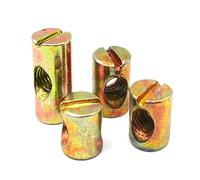 M4*8L*8D,10 unids Barril Tornillos de barril cruzados Cross Fittings ranurados Adecuados para camas Sillas Horizontal Tuerca de tuerca Martillo Tuerca incrustada