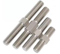 M4 Double-Ended Threaded Rod - 304 Stainless Steel Left & Right Hand Adjustable Push Rod Stud Screws for Industrial Use(M4 x 50mm 1pcs)