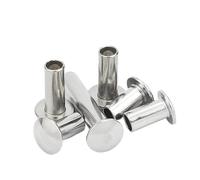 M4 M4.5 M5 M6 M8 M10 304, tornillo de remache semihueco con cabeza de armazón de botón plano redondo de acero inoxidable for manualidades/Hardware de reparación(22mm,M4.5-50Pcs)