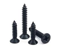 M4 M5 M6 12/14/16-50mm Black-zinc 304 A2 Stainless Steel Cross Flat Countersunk Head Screw 10Pcs(40mm,M6 10pcs)