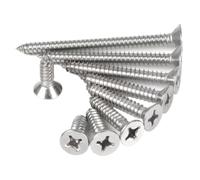 M4 M5 M6 M8 304 Acero inoxidable Cruz empotrada avellanada Phillips cabeza plana tornillos autorroscantes tornillo de madera 10 Uds(14mm,M4(10pcs))