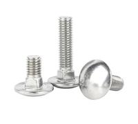 M4 M5 M6 M8 M10 M12 Perno de carro de acero inoxidable 304, cabeza redonda, cuello cuadrado, longitud del tornillo 10-100mm DIN603(80mm,M6 (5pcs))