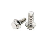 M4 M5 M6 M8 M10 M12 Rosca métrica de acero inoxidable 304 GB5787 Cabeza hexagonal con brida dentada Tornillo con arandela hexagonal(M8x40mm 2pcs)