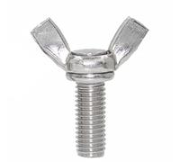 M4 x 0.7-Pitch Wing Perno, 10 mm de longitud de acero al carbono, tornillo de mariposa de ala tornillo de la máquina (10 unidades)