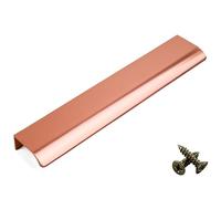M4TEC - Tirador de tracción invisible perfil puerta mueble cajón Hardware armario de cocina dormitorio armario armario armario oculto oculto oro rosa. Serie VD3: Distancia entre ejes 128 mm