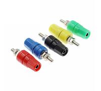 M4X36 Terminal de Cobre Puro 4MM Conector Tipo Banana 20A Conector de Clavija de plátano(Each Color 1PC,1PCS)
