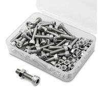 M5 * 10mm 80 piezas Caja de combinación de tuerca y perno Allen 304 Pernos Allen de acero inoxidable