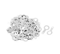 M5.2 Lug Plate Solder Ring Terminal Conector Crimp Silver Tone 100pcs