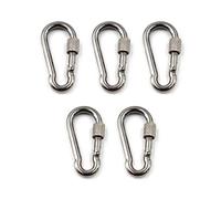 M5 3/16 pulgadas 304 de acero inoxidable con cierre de tornillo para puerta de coche, camping, senderismo, pesca, viajes, mochila (5 unidades)