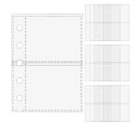 M5 5-Ring Binder Sheet Protectors - 10 Clear Page Sleeves for Tickets, Cards, Photos, Receipts, Stickers | Office, School, Administrative, and Student Stationery Accessories