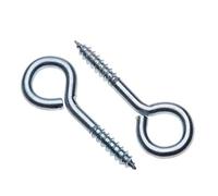 M5 (5mm Diamètre) 40mm Crochets à Oeil Vis à Œil (Paquet de 25) Tige à Vis Zingué Crochet à Oeil pour Bois/Jardin Vis à œilleton Cercle Vis Mouton Oeil Rond fil de Bois Anneau Serrage vis Taraudage