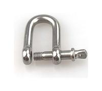M5 D Ring Shackle Locks 304 Stainless Steel for Heavy Duty Rigging, Hauling, Steel Chain Linksilver10pcs