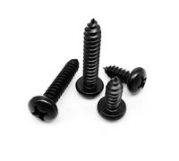 M5 M6 10/12/14/16-30mm Black-zinc 304 A2-70 Stainless Steel Cross Pan Round Head Screw 10Pcs(20mm,M6 10pcs)
