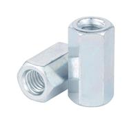 M5 M6 M8 M10 M12 M16 M20 M24 Conector de varilla larga hexagonal Chapado en Zinc manguito de junta tuerca de acoplamiento Tubular(M8x12x40-1pcs)