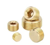 M5 M6 M8 M10 M12 ~ M22 rosca macho métrica conector de tubería de latón adaptador de conector de tapa de extremo hexagonal interno(M14x1.5(5pcs))