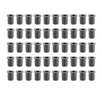 M5 Rubber Nuts 5mm Motorcycle Fasteners | Weather - Proof Vibration Isolation for Windscreen/Fairing/ATV | Brass Insert Black Rubber Nut Replacement Kit (A(50pcs))