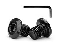 M5 x 10 mm 20 Piezas de Tornillos de Cabeza Hueca Hexagonal de Cabeza Plana Pernos, Acero Inoxidable A2 V2A, Pernos de Cabeza Plana, Rosca Completa, Óxido Negro (con Llaves Allen)