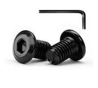 M5 x 12 mm 10 Piezas de Tornillos de Cabeza Hueca Hexagonal de Cabeza Plana Pernos, Acero Inoxidable A2 V2A, Pernos de Cabeza Plana, Rosca Completa, Óxido Negro (con Llaves Allen)