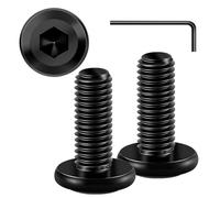 M5 x 12mm Tornillos 30 Piezas de Tornillos de Cabeza Hueca Hexagonal de Cabeza Plana Pernos, Tornillos Negros,Tornillos Hexagonal,Acero Inoxidable A2 V2A,Rosca Completa(con Llaves Allen)