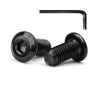 M5 x 16 mm 10 Piezas de Tornillos de Cabeza Hueca Hexagonal de Cabeza Plana Pernos, Acero Inoxidable A2 V2A, Pernos de Cabeza Plana, Rosca Completa, Óxido Negro (con Llaves Allen)