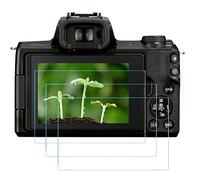 M50 Mark II - Protectores de pantalla para cámara Canon EOS M50 M50II M6 M6II M100 200D SL2 (paquete de 3), FANZR 0,3 mm, dureza 9H, vidrio templado antiarañazos