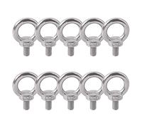 M5X10 Pernos de Ojo de Tornillo 304 Acero Inoxidable Rosca Macho Anillo de Elevación Ojo de Ojo Tornillos de Tornillo de Ojal Maquinaria 10 UNIDS