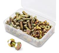 M6*10mm 40 piezas 8.8 Tornillos hexagonales de acero galvanizado con llave hexagonal externa y juego de tuercas